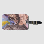 Gepäckmarke mit Venedig-Kanälen in Watercolor Gepäckanhänger (Vorderseite (Horizontal))