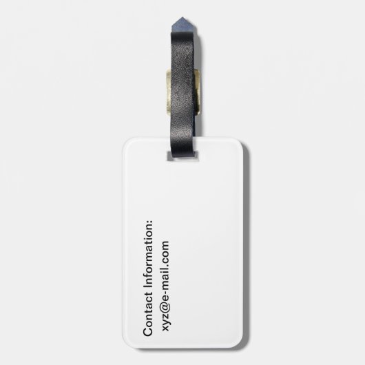 Gepäckmarke - Modellflugzeug Gepäckanhänger (Rückseite vertikal)