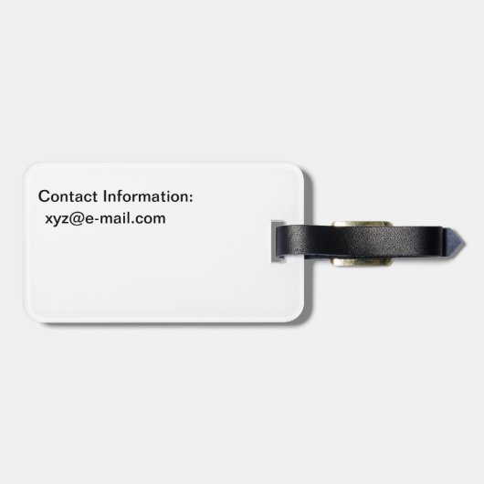 Gepäckmarke - Modellflugzeug Gepäckanhänger (Rückseite horizontal)