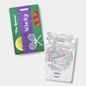 Gepäckmarke oder Abzeichen Ausweis (Vorder- & Rückseite)