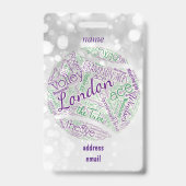 Gepäckmarke oder Abzeichen Ausweis (Rückseite)