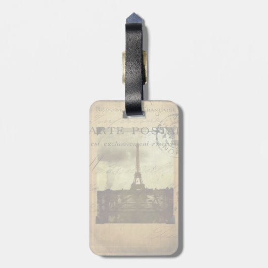 Gepäckmarke Paris Gepäckanhänger (Rückseite vertikal)