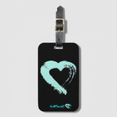 Gepäckmarke Pastel Blue Heart Gepäckanhänger (Vorderseite Vertikal)