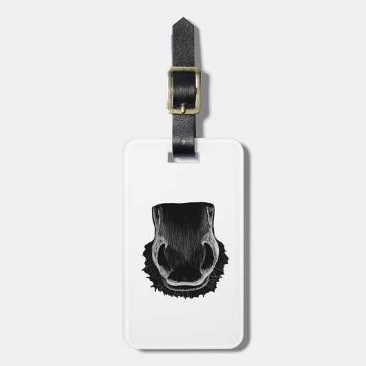 Gepäckmarke "Pferd Muzzle" Gepäckanhänger (Vorderseite vertikal)