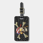 Gepäckmarke "Pirate Skull" Gepäckanhänger (Vorderseite vertikal)