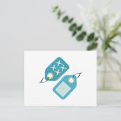 Gepäckmarke Postkarte (Stehend Vorderseite)