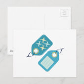 Gepäckmarke Postkarte (Vorne/Hinten)