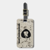 Gepäckmarke Rock and Roll Guitar Sound Wave Gepäckanhänger (Vorderseite vertikal)