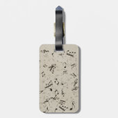 Gepäckmarke Rock and Roll Guitar Sound Wave Gepäckanhänger (Rückseite vertikal)