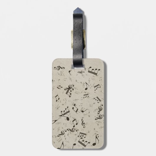 Gepäckmarke Rock and Roll Guitar Sound Wave Gepäckanhänger (Rückseite vertikal)