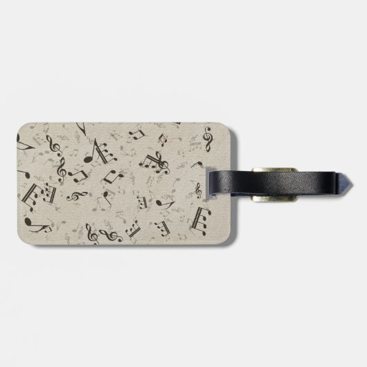 Gepäckmarke Rock and Roll Guitar Sound Wave Gepäckanhänger (Rückseite horizontal)