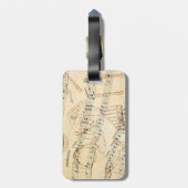 Gepäckmarke Rock and Roll Guitar Sound Wave Gepäckanhänger (Rückseite vertikal)