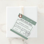 Gepäckmarke Save the Date Geschenkanhänger (Beispiel)