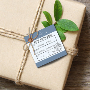 Gepäckmarke Save the Date Geschenkanhänger