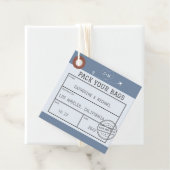 Gepäckmarke Save the Date Geschenkanhänger (Beispiel)