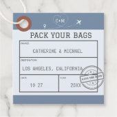 Gepäckmarke Save the Date Geschenkanhänger (Vorderseite)