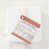 Gepäckmarke Save the Date Geschenkanhänger (Beispiel)