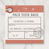 Gepäckmarke Save the Date Geschenkanhänger (Vorderseite)