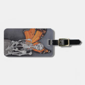 Gepäckmarke Skeleton Day of the Dead Bag ID Gepäckanhänger (Vorderseite horizontal)