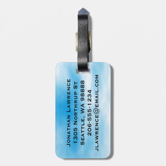 Gepäckmarke "Skydiving Freefalling Design" Gepäckanhänger (Rückseite vertikal)