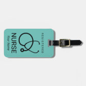 Gepäckmarke Stethoscope für Krankenschwester oder  Gepäckanhänger (Vorderseite horizontal)