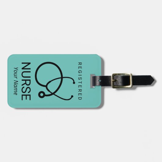 Gepäckmarke Stethoscope für Krankenschwester oder  Gepäckanhänger (Vorderseite horizontal)