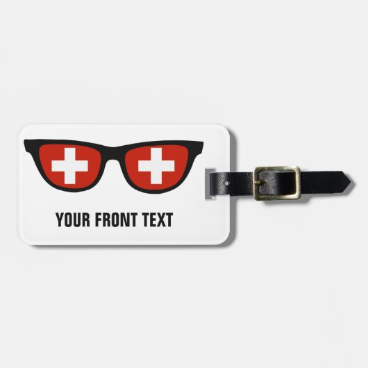 Gepäckmarke von Swiss Shades Gepäckanhänger (Vorderseite horizontal)