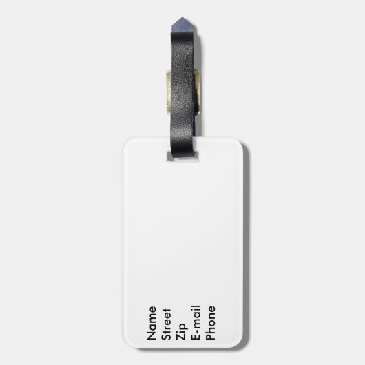 Gepäckmarke von Venedig Gepäckanhänger (Rückseite vertikal)