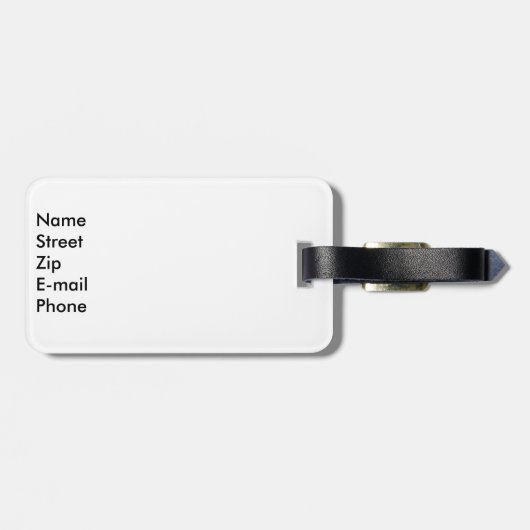 Gepäckmarke von Venedig Gepäckanhänger (Rückseite horizontal)