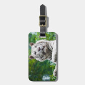 Gepäckmarke "White Tiger" Gepäckanhänger (Vorderseite vertikal)