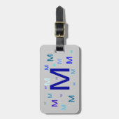 Gepäckmarke - Wiederholtes Monogramm Gepäckanhänger (Vorderseite vertikal)