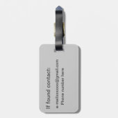 Gepäckmarke - Wiederholtes Monogramm Gepäckanhänger (Rückseite vertikal)