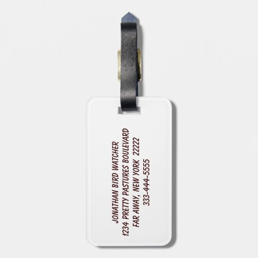 Gepäckmarke Wild Turkey Gepäckanhänger (Rückseite vertikal)