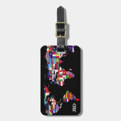 Gepäckmarke World Flags Gepäckanhänger (Vorderseite vertikal)