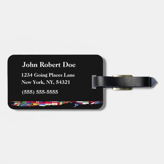 Gepäckmarke World Flags Gepäckanhänger (Rückseite horizontal)