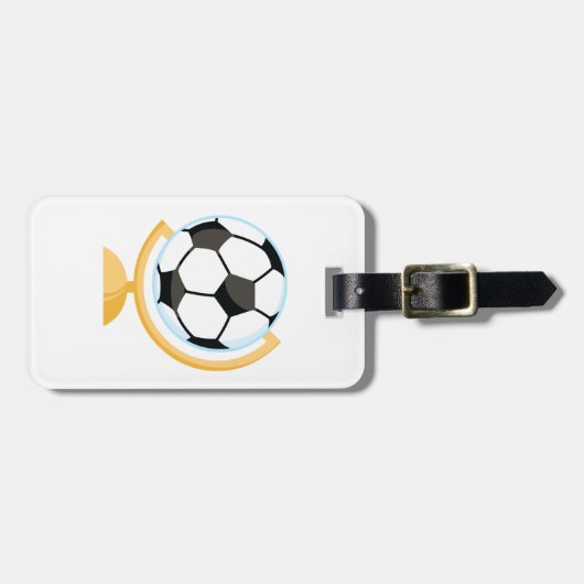 Gepäckmarken für den Fußball-Ball Gepäckanhänger (Vorderseite horizontal)