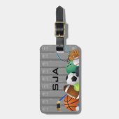 Gepäckmarken für Sportlockerzimmer Gepäckanhänger (Vorderseite vertikal)