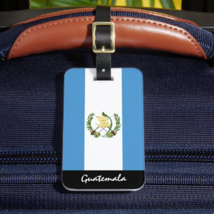 Gepäckmarken in Guatemala, guatemaltekische Flagge Gepäckanhänger