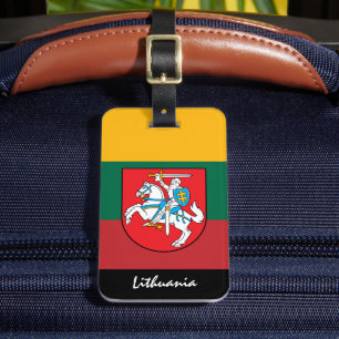 Gepäckmarken in Litauen, litauische Flagge Gepäckanhänger