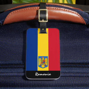 Gepäckmarken in Rumänien, rumänische Flagge Gepäckanhänger