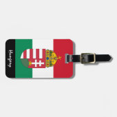 Gepäckmarken in Ungarn, ungarische Flagge Gepäckanhänger (Vorderseite horizontal)
