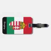 Gepäckmarken in Ungarn, ungarische Flagge Gepäckanhänger (Rückseite horizontal)