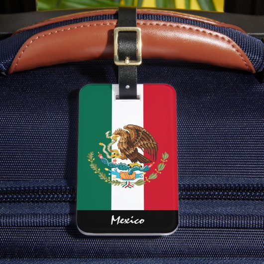 Gepäckmarken, mexikanische Flagge Gepäckanhänger (Vorderseite Insitu 2)