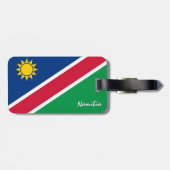 Gepäckmarken Namibia, patriotische namibische Flag Gepäckanhänger (Rückseite horizontal)