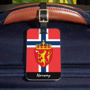 Gepäckmarken, Norwegische Flagge Gepäckanhänger