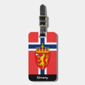 Gepäckmarken, Norwegische Flagge Gepäckanhänger (Vorderseite vertikal)