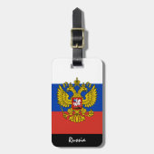 Gepäckmarken, russische Flagge Gepäckanhänger (Vorderseite vertikal)