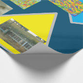 Gepäckmuster mit Katzenbäumen Geschenkpapier (Ecke)