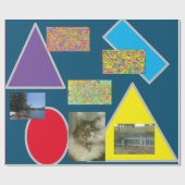 Gepäckmuster mit Katzenbäumen Geschenkpapier (Flach)