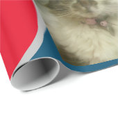 Gepäckmuster mit Katzenbäumen Geschenkpapier (Rolleneckpunkt)